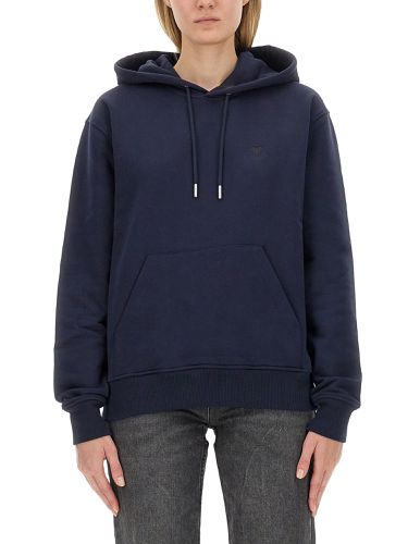 Ami paris sweatshirt with logo - ami paris - Modalova