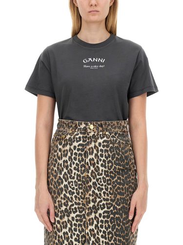 Ganni t-shirt with logo - ganni - Modalova