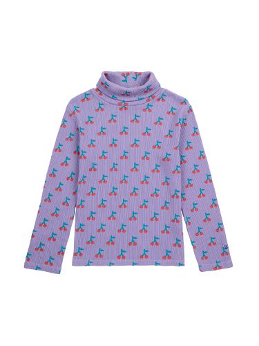 Cherry all over turtle neck t-shirt - bobo choses - Modalova