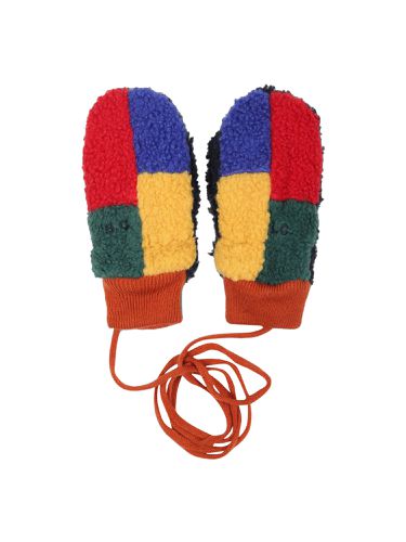 Baby color block sheepskin mittens - bobo choses - Modalova