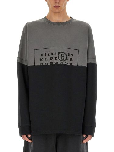 Sweatshirt with print - mm6 maison margiela - Modalova