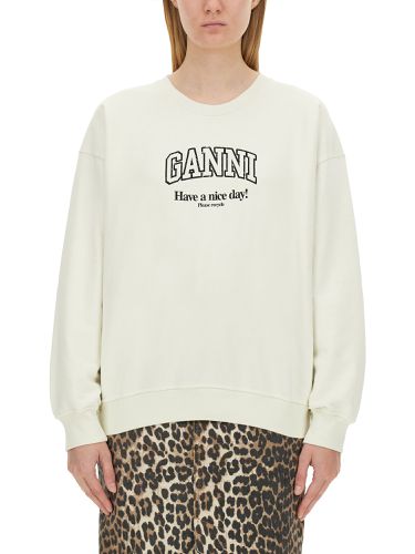 Ganni sweatshirt with logo - ganni - Modalova