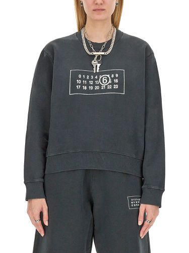 Sweatshirt with print - mm6 maison margiela - Modalova