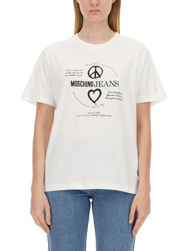 Moschino jeans t-shirt with print - moschino jeans - Modalova