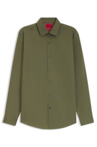 Chemise Slim Fit en popeline de coton facile à repasser - HUGO - Modalova