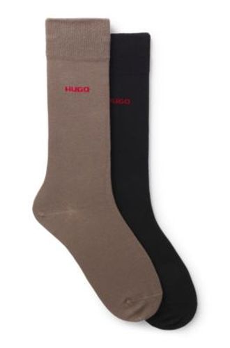 Lot de deux paires de chaussettes mi-hautes avec logo - HUGO - Modalova