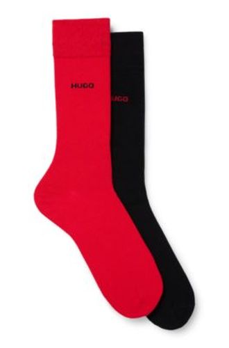 Lot de deux paires de chaussettes mi-hautes avec logo - HUGO - Modalova