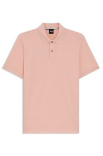 Polo Pallas en piqué de coton avec détails logotés - Boss - Modalova