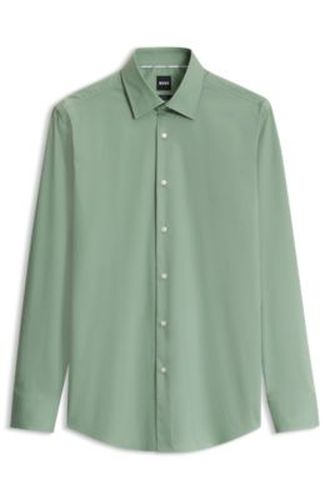 Chemise Slim Fit en popeline de coton stretch facile à repasser - Boss - Modalova