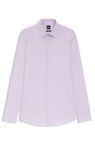 Chemise Slim Fit en popeline de coton stretch facile à repasser - Boss - Modalova