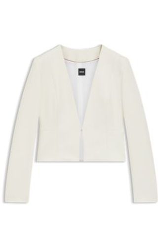 Blazer court Slim Fit sans col - Boss - Modalova