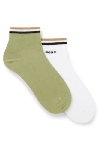 Lot de deux paires de chaussettes à rayures emblématiques au niveau des chevilles - Boss - Modalova