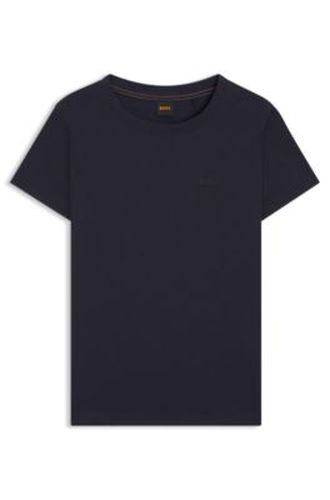 T-shirt en jersey de coton avec détail de logo - Boss - Modalova