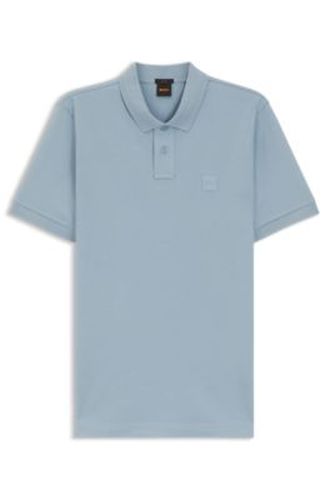 Polo Slim en coton stretch à patch logo - Boss - Modalova
