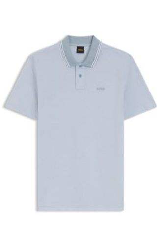 Polo en piqué de coton avec logo imprimé - Boss - Modalova