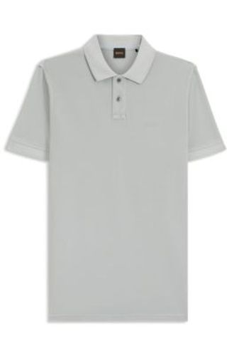 Polo en piqué de coton avec logo - Boss - Modalova