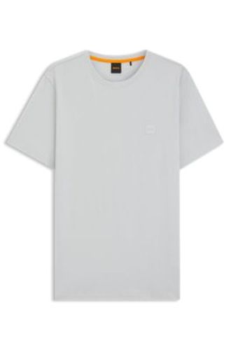 T-shirt en jersey de coton avec patch logo - Boss - Modalova