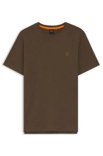 T-shirt en jersey de coton avec patch logo - Boss - Modalova