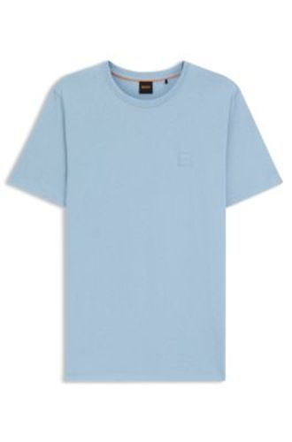 T-shirt en jersey de coton avec patch logo - Boss - Modalova