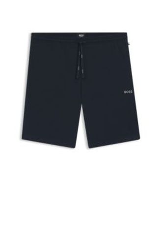 Short en coton stretch à logo brodé - Boss - Modalova