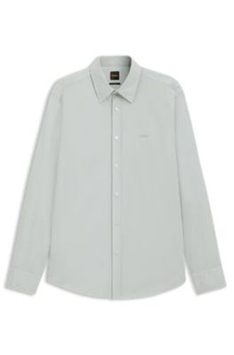 Chemise Regular en popeline de coton avec logo brodé - Boss - Modalova