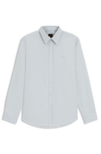 Chemise Regular en popeline de coton avec logo brodé - Boss - Modalova