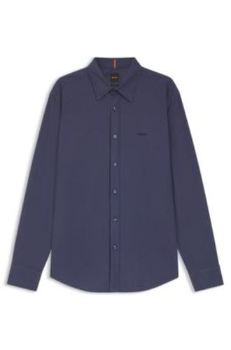 Chemise Regular en popeline de coton avec logo brodé - Boss - Modalova