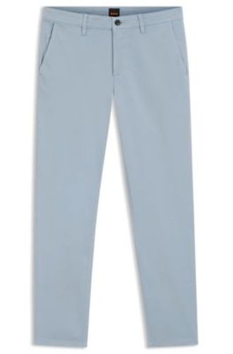 Chino coupe fuselée en satin de coton stretch - Boss - Modalova