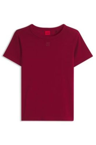 T-shirt Regular à logo revisité brodé - HUGO - Modalova