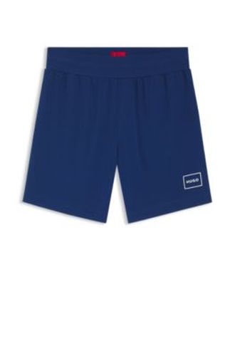 Short de vêtements de détente en coton stretch à logo imprimé - HUGO - Modalova