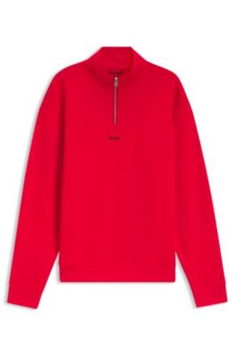 Sweat Relaxed en coton avec encolure zippée - HUGO - Modalova