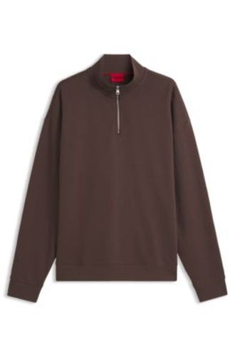 Sweat Relaxed en coton avec encolure zippée - HUGO - Modalova