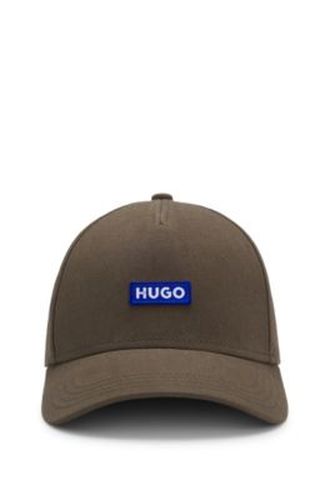 Casquette en twill de coton avec patch logo - HUGO - Modalova