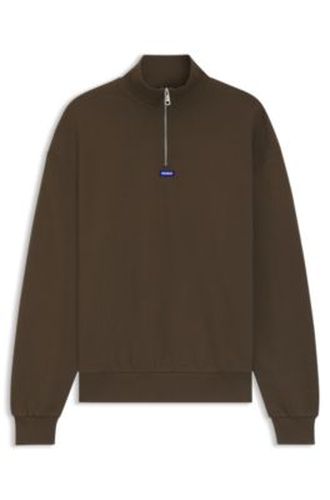 Sweat en molleton de coton avec col camionneur - HUGO - Modalova