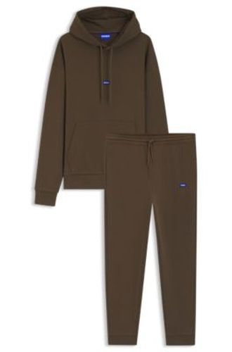 Ensemble de survêtement en coton avec patch logo bleu - HUGO - Modalova