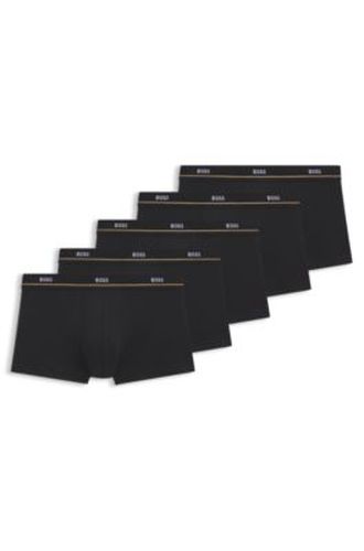 Lot de cinq boxers courts en coton stretch - Boss - Modalova