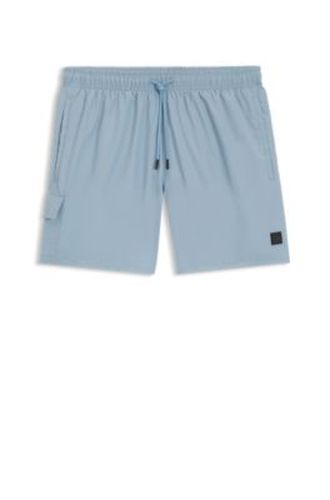 Short de bain avec poche cargo et badge logoté - Boss - Modalova