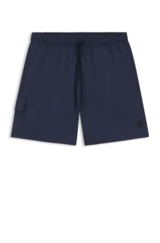 Short de bain avec poche cargo et badge logoté - Boss - Modalova