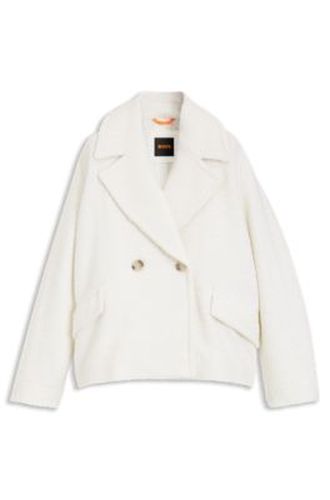 Manteau croisé ample en maille bouclette - Boss - Modalova