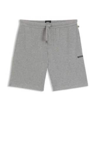 Short de pyjama en coton mélangé avec logo brodé - Boss - Modalova