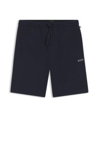 Short de pyjama en coton mélangé avec logo brodé - Boss - Modalova