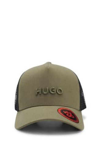 Casquette en twill de coton avec panneaux en mesh - HUGO - Modalova