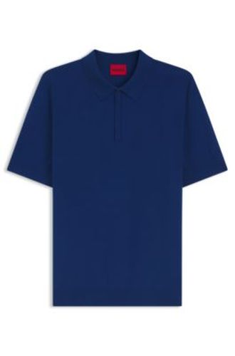 Polo en maille avec patte de boutonnage recouverte - HUGO - Modalova