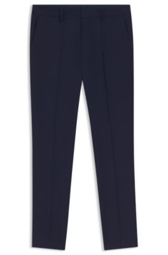 Pantalon Slim en laine vierge à motif - Boss - Modalova