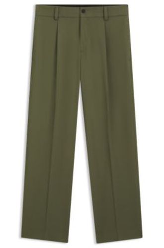 Pantalon Modern en twill stretch avec plis sur le devant - HUGO - Modalova