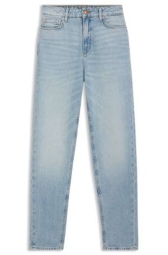 Jean coupe décontractée en denim effet marbre bleu - Boss - Modalova