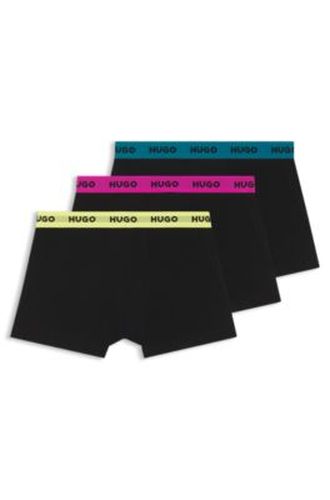 Lot de trois boxers courts avec taille à logo en jacquard - HUGO - Modalova