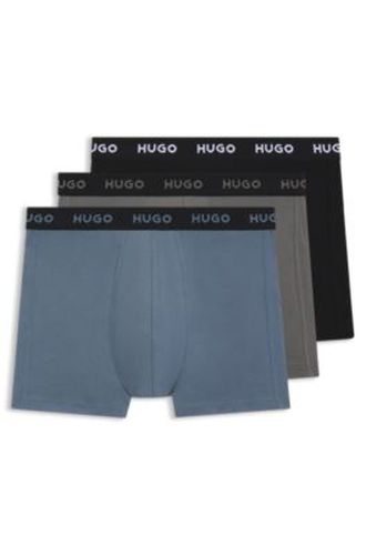 Lot de trois boxers longs en coton stretch à taille régulière - HUGO - Modalova