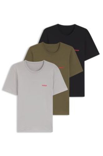 Lot de trois t-shirts en coton à logo imprimé - HUGO - Modalova
