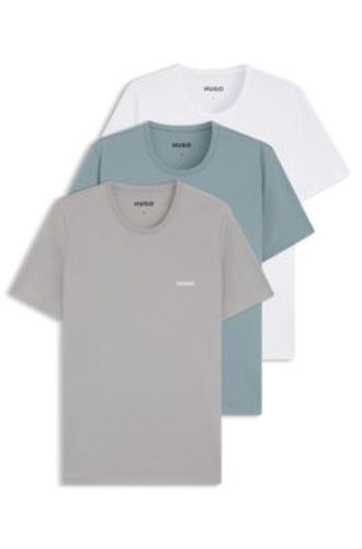 Lot de trois t-shirts en coton à logo imprimé - HUGO - Modalova